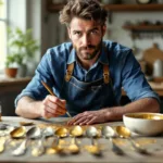 ein heimwerker verwandelt alte löffel kreativ in glänzende deko-objekte aus gold – eine einfache anleitung für einzigartige wohnaccessoires.