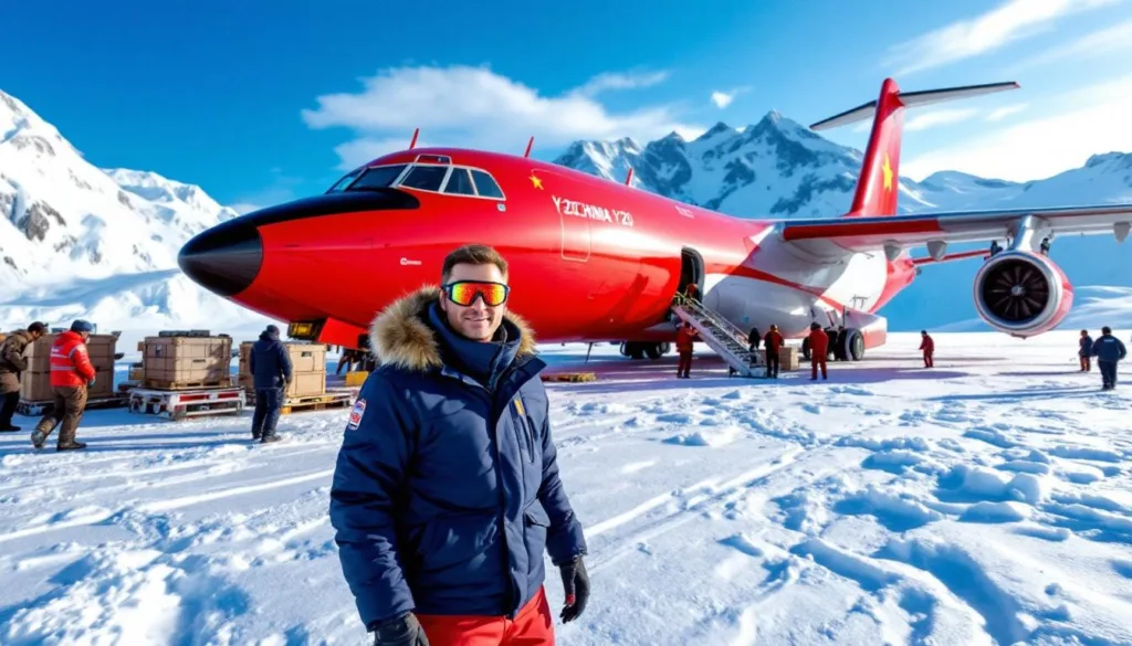 ein pilot enthüllt, wie ein chinesisches flugzeug die versorgung in der antarktis sicherstellt und wichtige missionen unterstützt.
