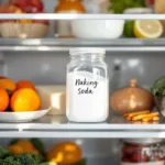 entdecke, wie eine prise backpulver im kühlschrank unangenehme gerüche effektiv beseitigt – vergiss essig und setze auf dieses einfache hausmittel für frische luft.