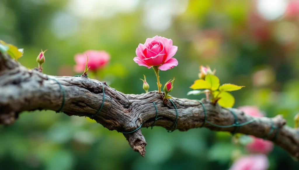 entdecke, wie du deinen alten rosenzweig mit einem einfachen draht-trick zum blühen bringst und deinem garten neues leben schenkst.